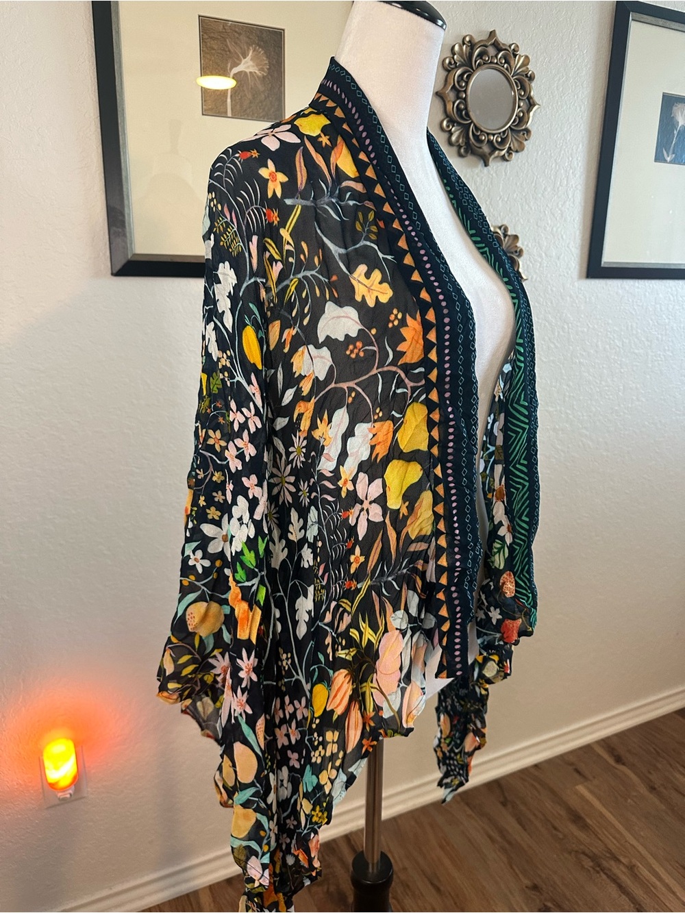 NWT Anthropologie Vismaya Fruit & Floral Whimsy Kimono